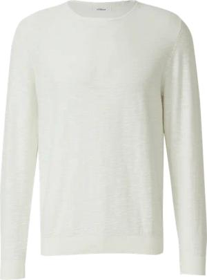 Strickpullover mit Flammgarnstruktur und Rollkante