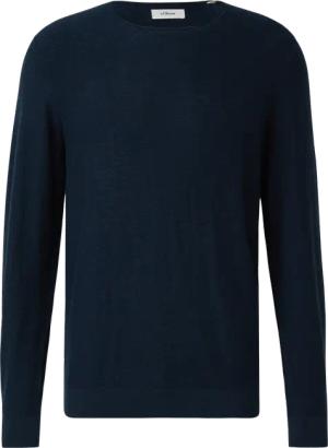 Strickpullover mit Flammgarnstruktur und Rollkante