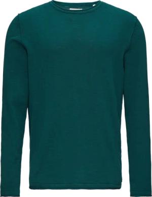 Strickpullover mit Flammgarnstruktur und Rollsaum-Details