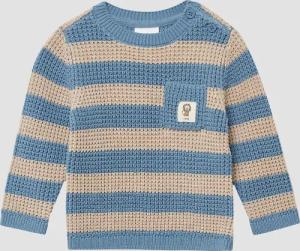 Strickpullover mit Streifenmuster und Brusttasche