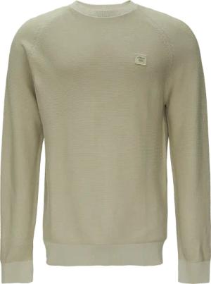 Strickpullover mit Struktur und Label-Patch