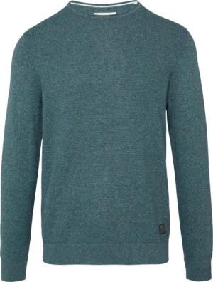 Strickpullover mit Strukturmix und Logo-Patch