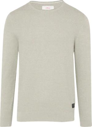 Strickpullover mit Strukturmix und Logo-Patch