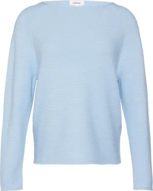 Strickpullover mit U-Boot-Ausschnitt und Rollsaum