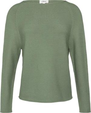 Strickpullover mit U-Boot-Ausschnitt und Rollsaum