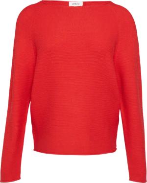 Strickpullover mit U-Boot-Ausschnitt und Rollsaum