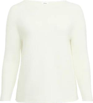 Strickpullover mit U-Boot-Ausschnitt und Rollsaum