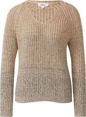 Strickpullover mit V-Ausschnitt und Farbverlauf