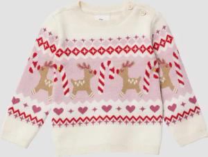 Strickpullover mit Weihnachtsmotiven