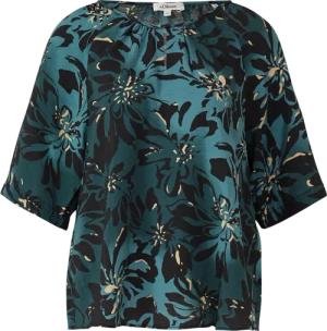 Strukturierte Bluse aus Viskosemix mit Raffung