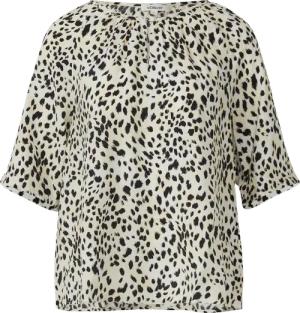 Strukturierte Bluse aus Viskosemix mit Raffung