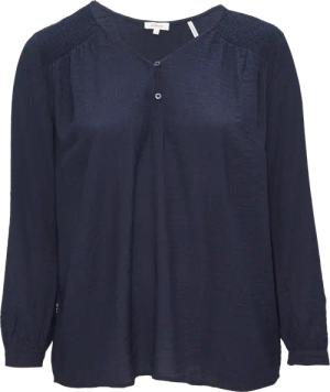 Strukturierte Bluse aus Viskosemix mit Smok Detail