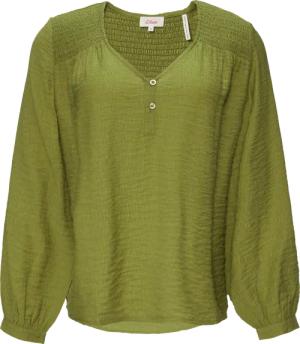 Strukturierte Bluse aus Viskosemix mit Smok Details