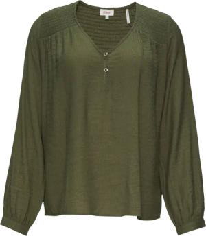 Strukturierte Bluse aus Viskosemix mit Smok Details