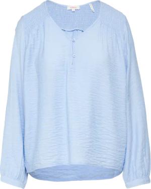 Strukturierte Bluse aus Viskosemix mit Smok-Details