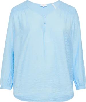 Strukturierte Bluse aus Viskosemix mit Smok-Details