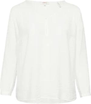 Strukturierte Bluse aus Viskosemix mit Smok-Details