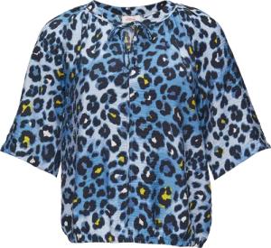 Strukturierte Bluse im O-Shape mit Raffdetails