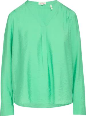 Strukturierte Bluse mit V-Ausschnitt