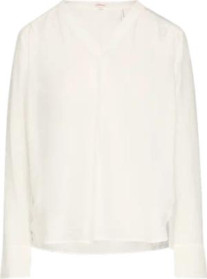 Strukturierte Bluse mit V-Ausschnitt