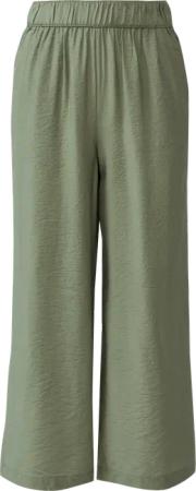 Strukturierte Culotte mit Elastikbund und Eingrifftaschen