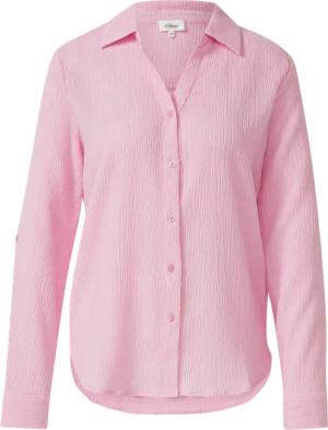 Strukturierte Hemdbluse mit Turn-up