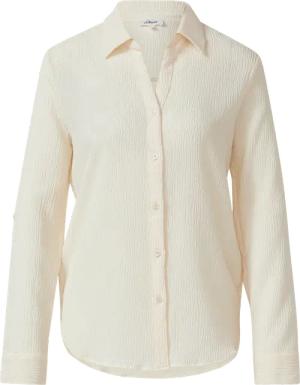 Strukturierte Hemdbluse mit Turn-up