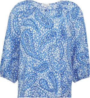 Strukturierte Relaxed-Fit-Bluse mit Raffungen und Raglanärmeln