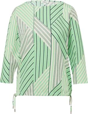 Strukturierte Shirt-Bluse mit U-Boot-Ausschnitt