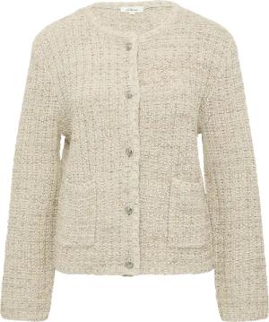 Strukturierte Strickjacke in Melange-Optik