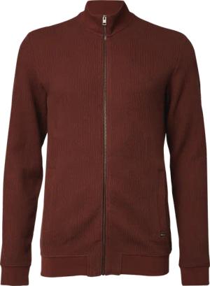 Strukturierte Sweatshirtjacke mit Stehkragen