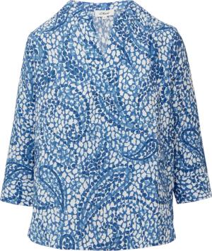 Strukturierte Tunikabluse mit 3/4-Ärmeln