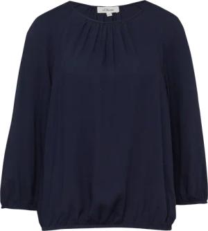 Strukturierte Viskose-Bluse mit Raff-Details