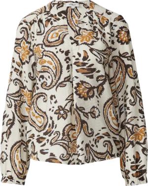 Strukturierte Viskosemix-Bluse mit All-over-Print