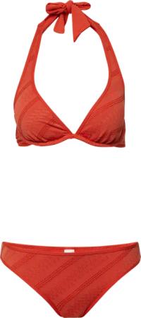 Strukturierter Bikini mit Bügel-Top