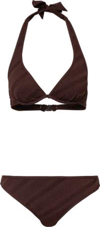 Strukturierter Bikini mit Bügel-Top