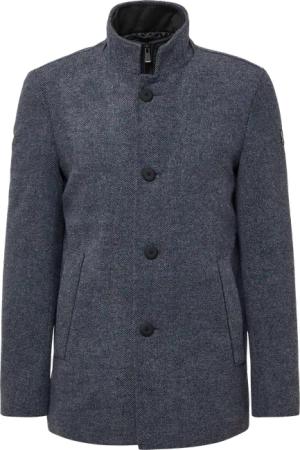 Strukturierter Mantel mit Wolle und fixiertem Insert