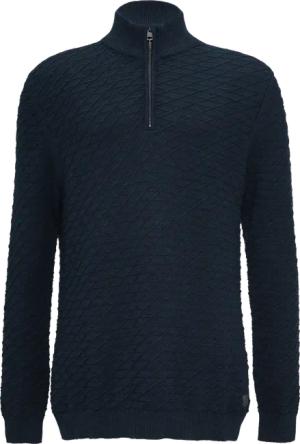 Strukturierter Pullover mit Half-Zip