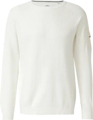 Strukturierter Raglanpullover aus Baumwolle mit Ärmeltasche