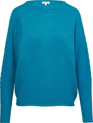 Strukturierter Strickpullover mit Fledermausärmeln