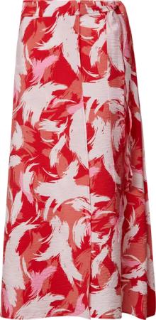 Strukturierter Wickelrock aus Viskosemix mit Bindegürtel