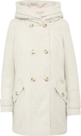 Strukturierter Wollmantel mit Teddyplüschfutter