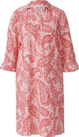 Strukturiertes Hemdblusenkleid mit Eingrifftaschen