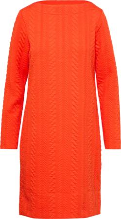 Strukturiertes Jacquard-Kleid mit U-Boot-Ausschnitt