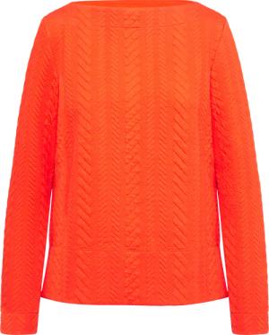 Strukturiertes Jacquard-Sweatshirt mit U-Boot-Ausschnitt