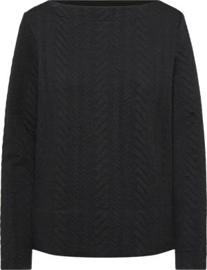 Strukturiertes Jacquard-Sweatshirt mit U-Boot-Ausschnitt