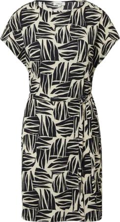 Strukturiertes Jerseykleid im Relaxed Fit mit Bindegürtel