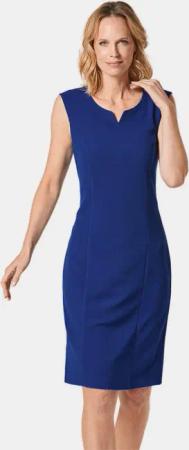 Strukturiertes Jerseykleid - royalblau - Gr. 52 von Goldner Fashion