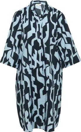 Strukturiertes Kleid aus Viskosemix mit Eingrifftaschen