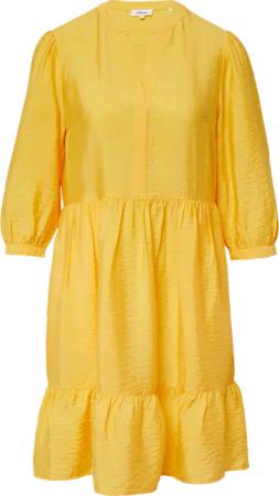 Strukturiertes Kleid aus Viskosemix mit Eingrifftaschen